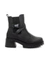 Botín Negro Combat Broche Hebilla 5909M